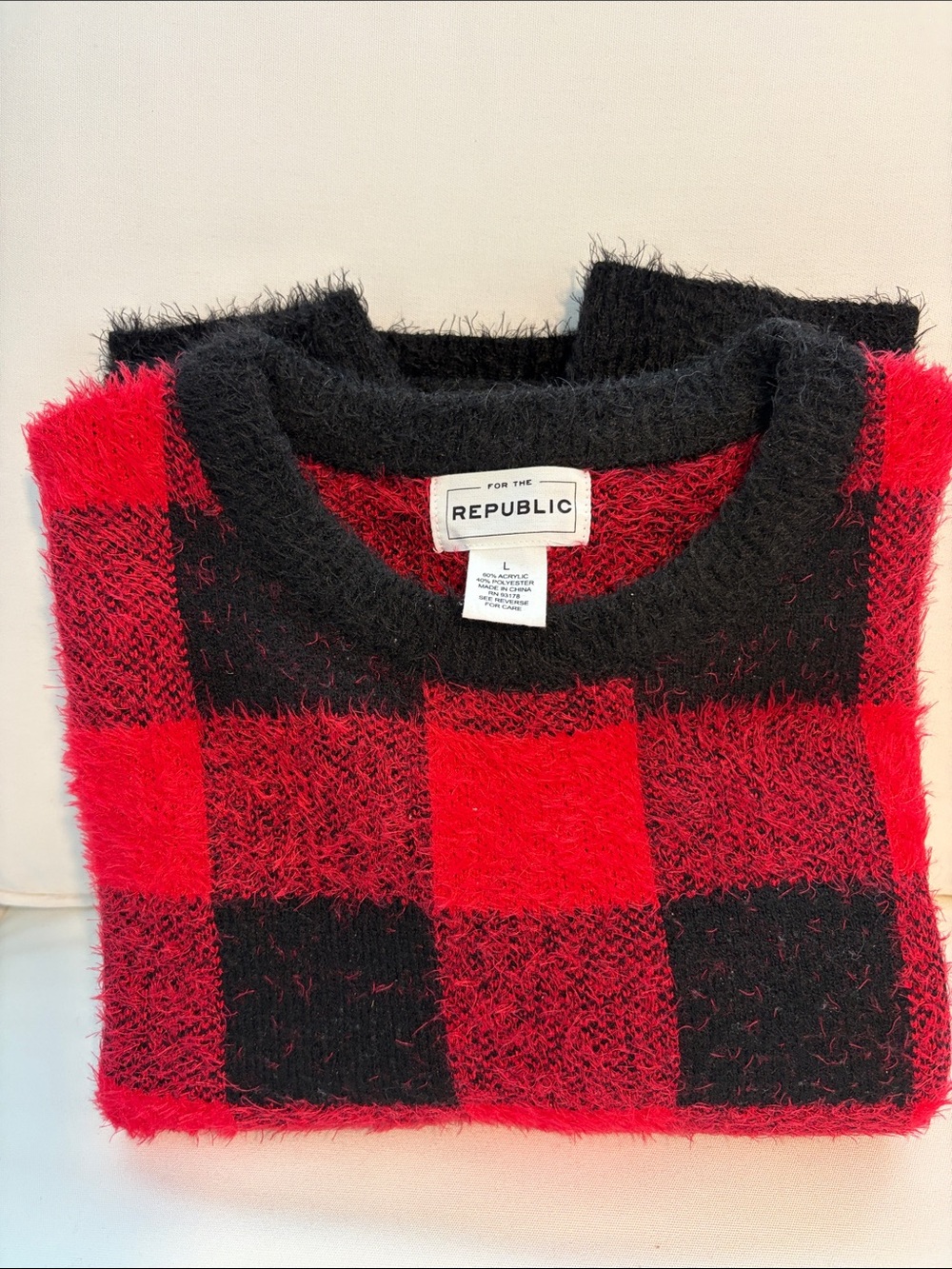Fuzzy Crewneck Sweater